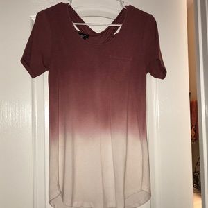 pink and white ombré tee shirt